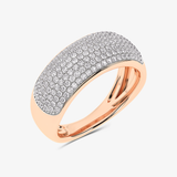 Złoty pierścionek z brylantami o eleganckim, lśniącym wykończeniu idealny na specjalne okazje