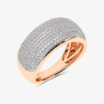 Złoty pierścionek z brylantami o nowoczesnym designie z wysokiej jakości materiałów