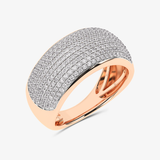 Złoty pierścionek z brylantami o nowoczesnym designie z wysokiej jakości materiałów