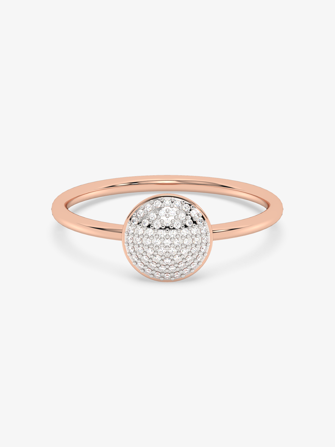 Złoty pierścionek z brylantami od Venetia Jewels z okrągłym kamieniem zdobionym diamentami