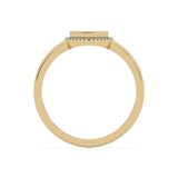 Złoty pierścionek z brylantami serce z eleganckim wykończeniem od Venetia Jewels