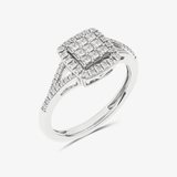 Złoty pierścionek z brylantami w eleganckim stylu, idealny na wyjątkowe okazje