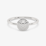 Srebrny pierścionek Venetia Jewels z okrągłym wzorem i błyszczącymi brylantami, idealny na szczególne okazje