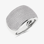 Srebrny pierścionek z brylantami od Venetia Jewels, elegancki design i wysoka jakość wykonania