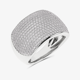 Srebrny pierścionek z brylantami od Venetia Jewels, elegancki design i wysoka jakość wykonania