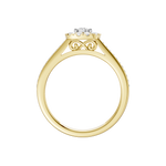 Złoty pierścionek z brylantami od Venetia Jewels z eleganckim, subtelnym wzornictwem