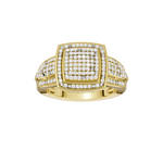 Złoty pierścionek z brylantami od Venetia Jewels z eleganckim, diamentowym wzorem