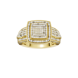 Złoty pierścionek z brylantami od Venetia Jewels z eleganckim, diamentowym wzorem