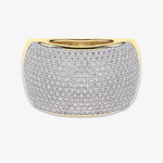 Złoty pierścionek z brylantami o eleganckim, błyszczącym wykończeniu od Venetia Jewels