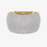 Złoty pierścionek z brylantami o eleganckim, błyszczącym wykończeniu od Venetia Jewels