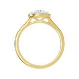 Złoty pierścionek z brylantami od Venetia Jewels z elegancką, prostą oprawą