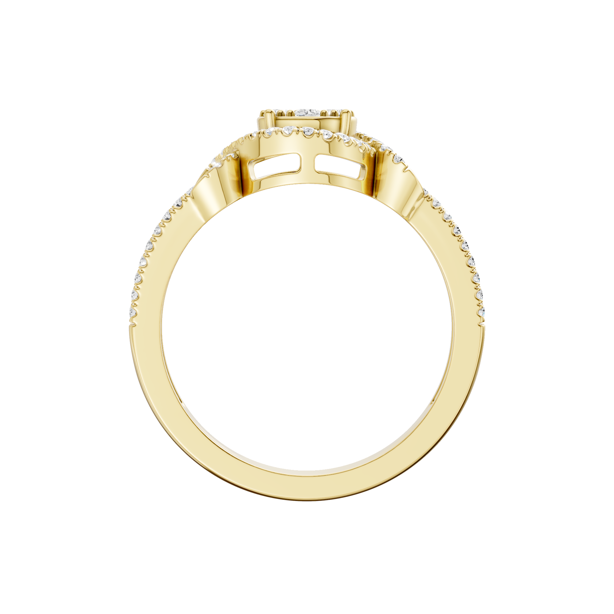 Złoty pierścionek z brylantami od Venetia Jewels, elegancki design perfekcyjny na każdą okazję