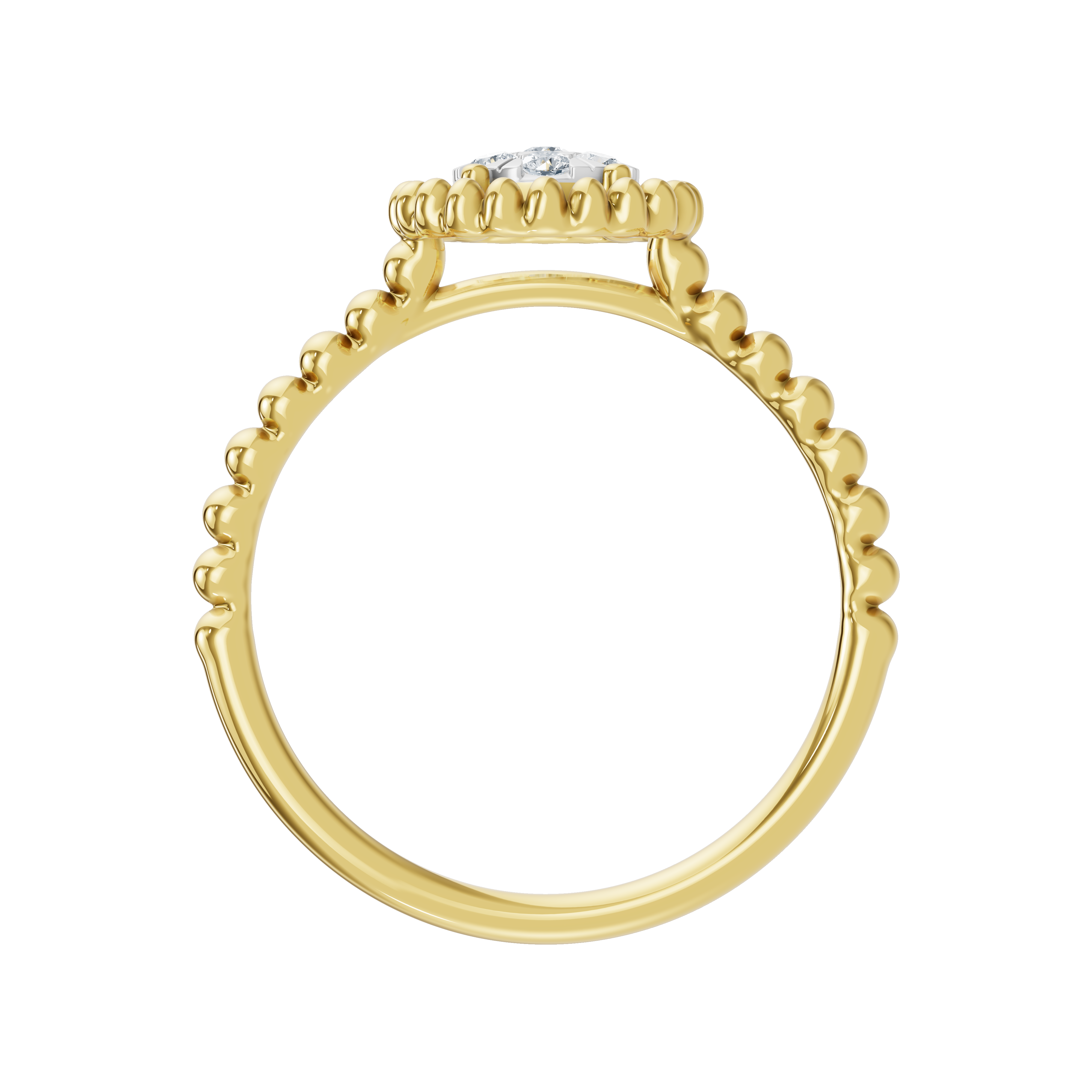 Złoty pierścionek z brylantami od Venetia Jewels z wytrzymałą obrączką i eleganckim wykończeniem