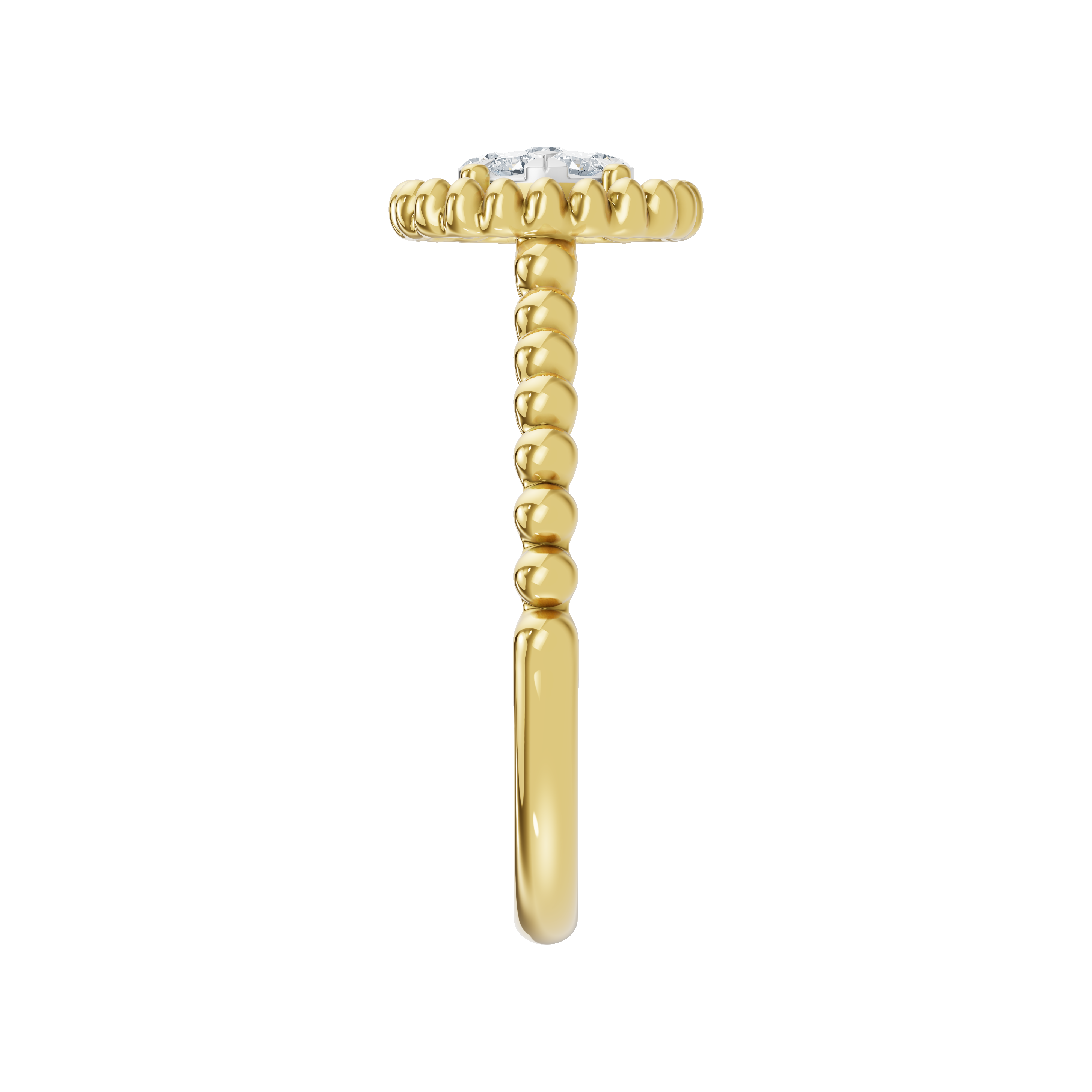 Złoty pierścionek z brylantami o eleganckim wzornictwie od Venetia Jewels