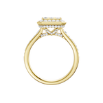 Złoty pierścionek z brylantami od Venetia Jewels z eleganckim wzornictwem i połyskującymi detalami