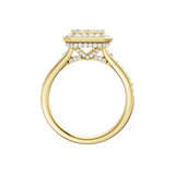 Złoty pierścionek z brylantami od Venetia Jewels z eleganckim wzornictwem i połyskującymi detalami