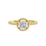 Złoty pierścionek z brylantami w eleganckim designie, idealny na specjalne okazje