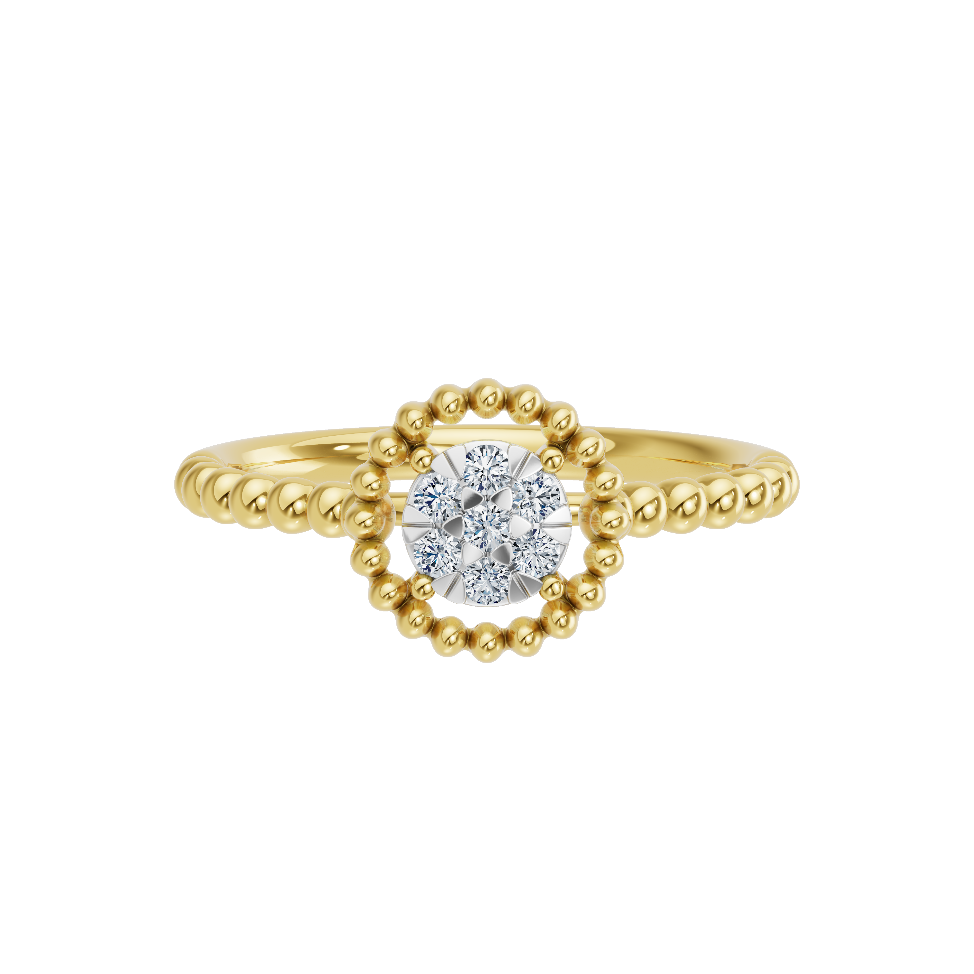 Złoty pierścionek z brylantami w eleganckim designie, idealny na specjalne okazje