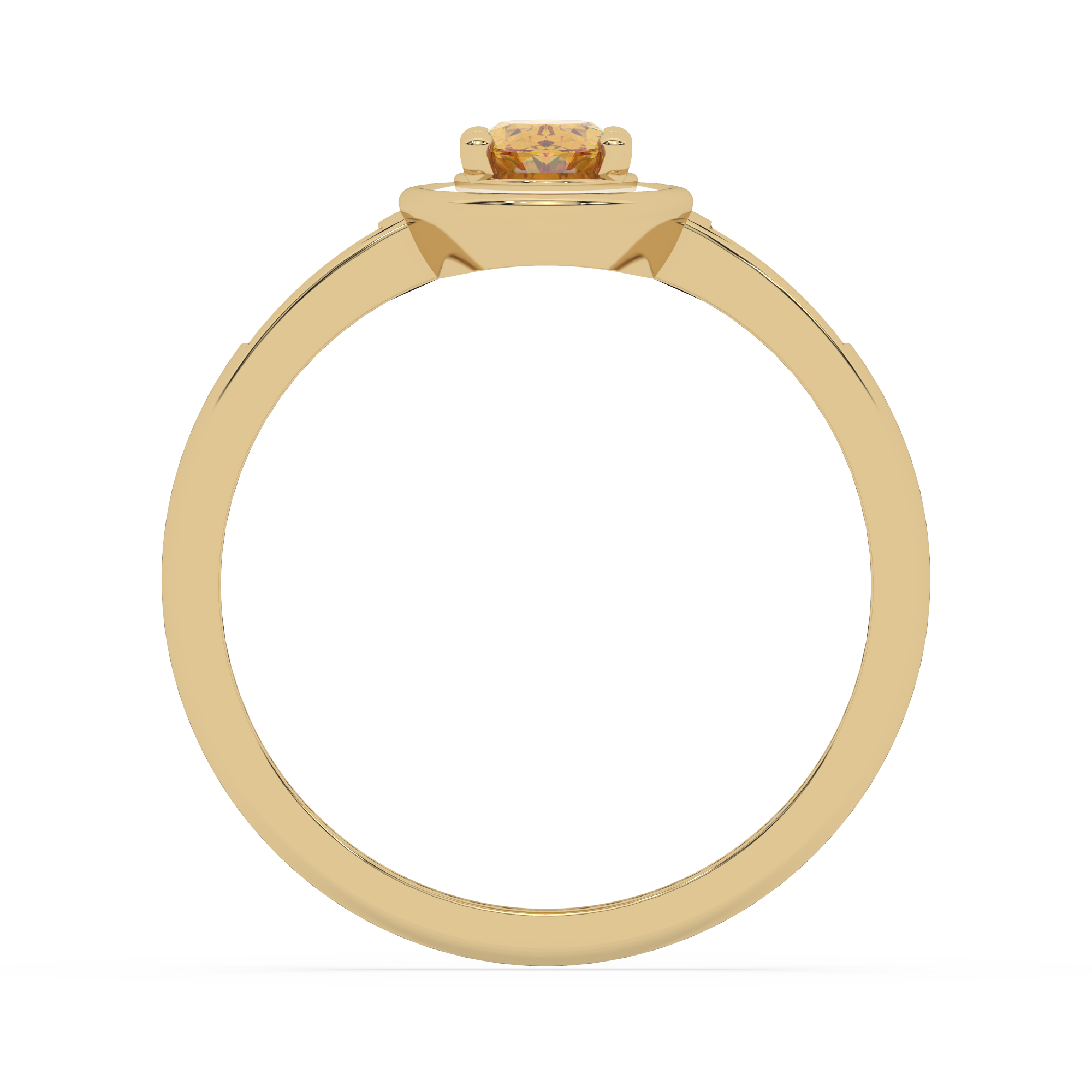 Elegancki złoty pierścionek z brylantami o klasycznym designie, idealny na wyjątkowe okazje