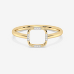 Elegancki złoty pierścionek z brylantami w minimalistycznym designie idealny na każdą okazję