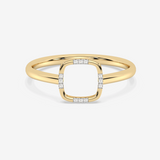 Elegancki złoty pierścionek z brylantami w minimalistycznym designie idealny na każdą okazję