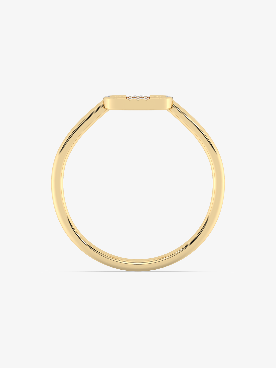 Elegancki złoty pierścionek z brylantami, minimalistyczny wzór doskonały na specjalne okazje