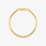 Elegancki złoty pierścionek z brylantami, minimalistyczny wzór doskonały na specjalne okazje