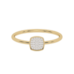 Złoty pierścionek z brylantami o nowoczesnym designie, idealny na każdą okazję.