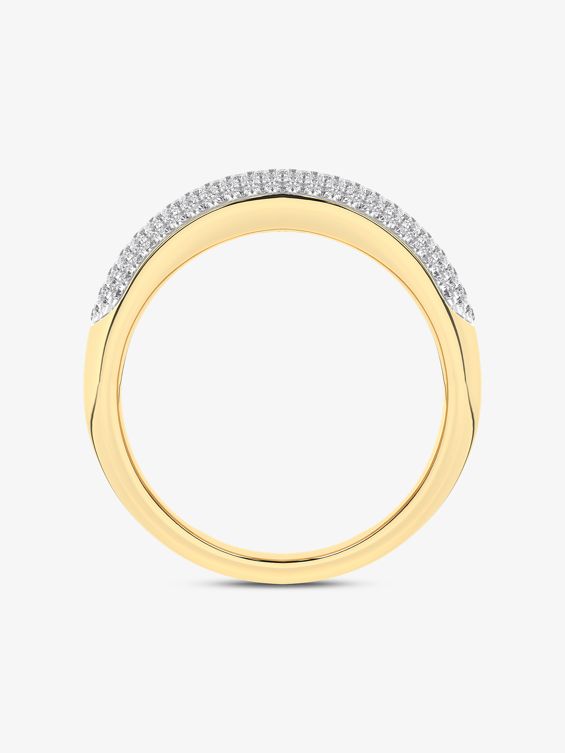 Złoty pierścionek z brylantami od Venetia Jewels z eleganckim, błyszczącym wykończeniem