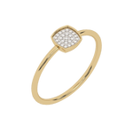 Złoty pierścionek z brylantami o eleganckim designie, idealny na wyjątkowe okazje