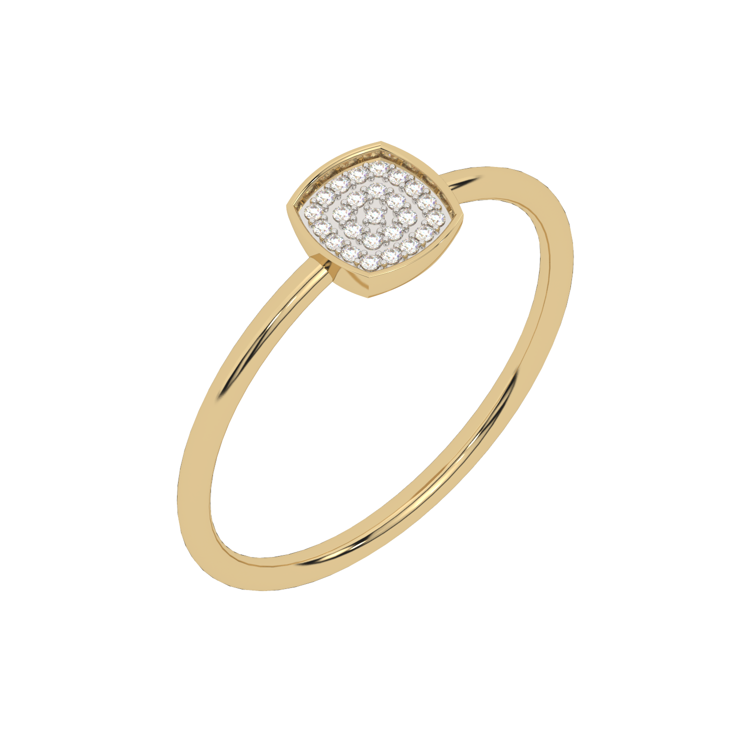 Złoty pierścionek z brylantami o eleganckim designie, idealny na wyjątkowe okazje