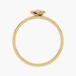 Złoty pierścionek z brylantem o eleganckim designie od Venetia Jewels, idealny na każdą okazję