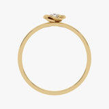 Złoty pierścionek z brylantem o eleganckim designie od Venetia Jewels, idealny na każdą okazję