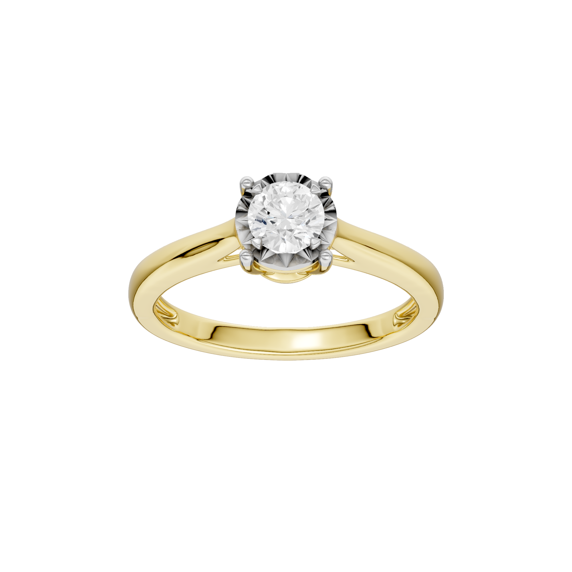 Elegancki złoty pierścionek z brylantem, idealny na wyjątkowe okazje i zaręczyny