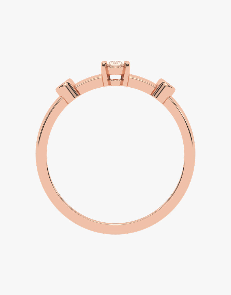 Złoty pierścionek z morganitem od Venetia Jewels z subtelnym, eleganckim designem