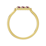 Złoty pierścionek z rubinami i brylantami od Venetia Jewels, elegancki design na specjalne okazje