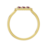 Złoty pierścionek z rubinami i brylantami od Venetia Jewels, elegancki design na specjalne okazje