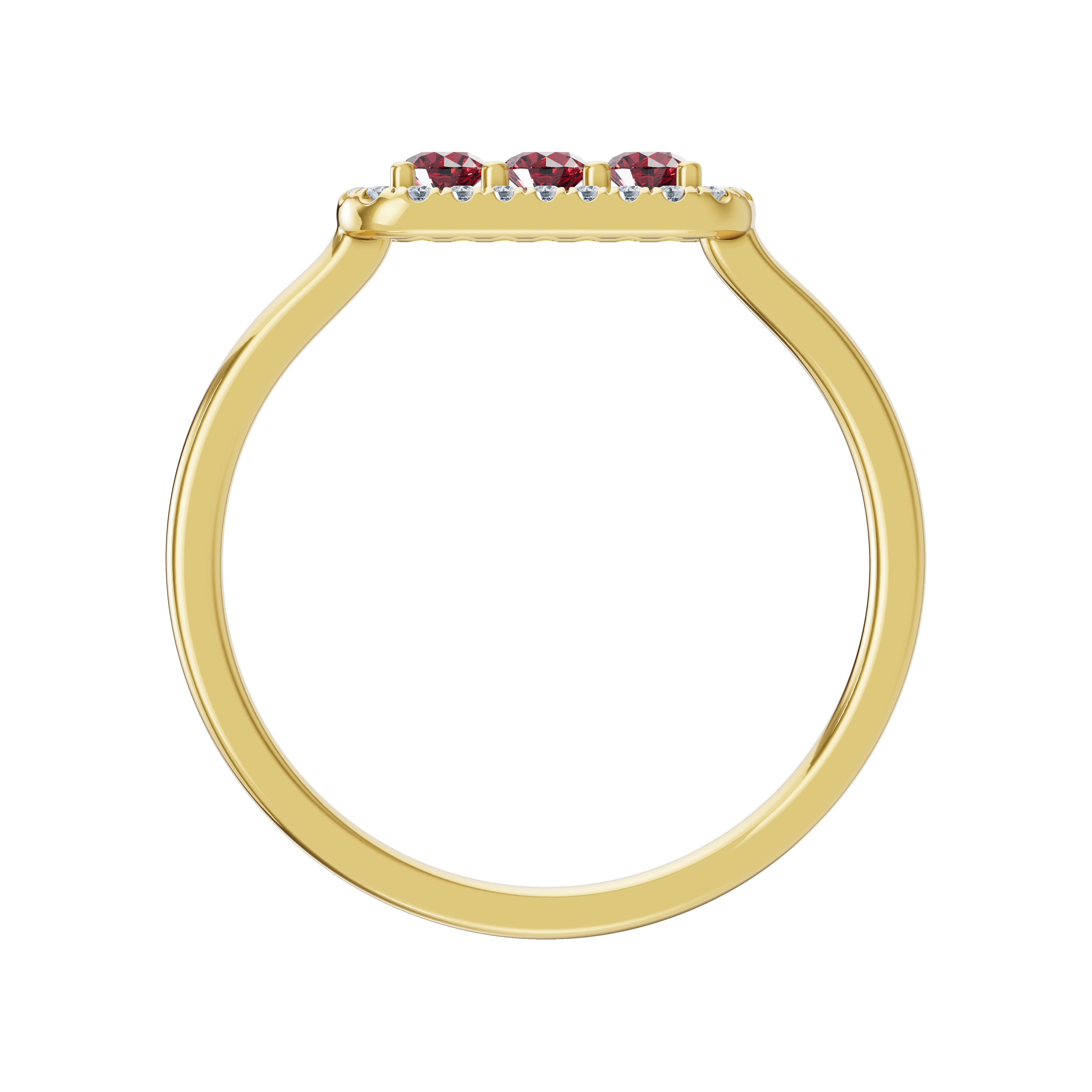 Złoty pierścionek z rubinami i brylantami od Venetia Jewels, elegancki design na specjalne okazje