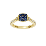 Złoty pierścionek z szafirami i brylantami od Venetia Jewels, elegancki i efektowny dodatek