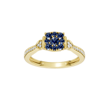 Złoty pierścionek z szafirami i brylantami od Venetia Jewels, elegancki i efektowny dodatek