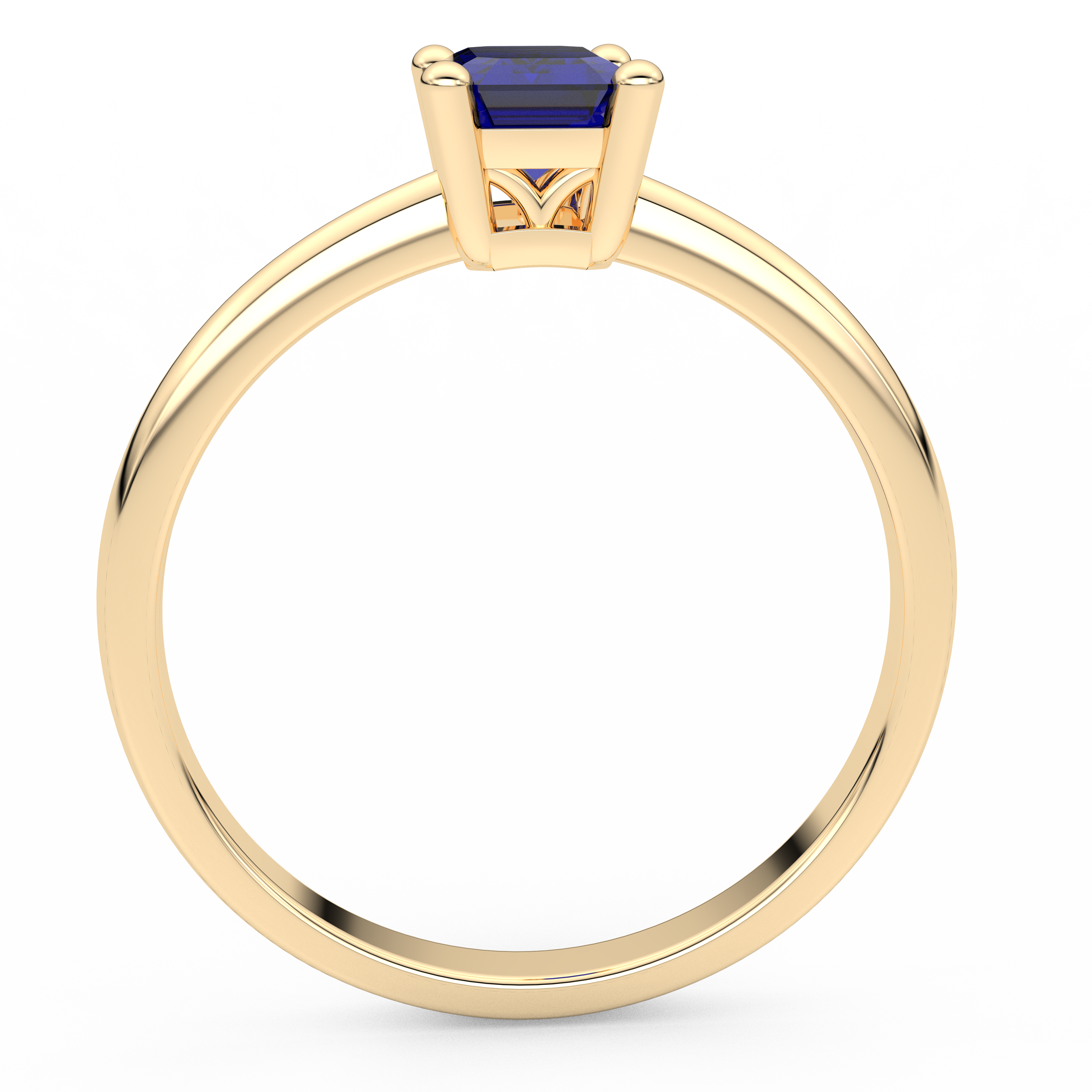 Złoty pierścionek z szafirem w eleganckim designie od Venetia Jewels, idealny na wyjątkowe okazje