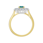 Złoty pierścionek z topazem i diamentami z branży Venetia Jewels o wyjątkowym designie