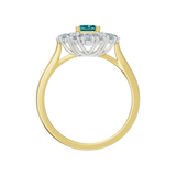 Złoty pierścionek z topazem i diamentami z branży Venetia Jewels o wyjątkowym designie