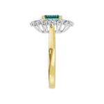 Złoty pierścionek z topazem i diamentami, elegancka biżuteria od Venetia Jewels