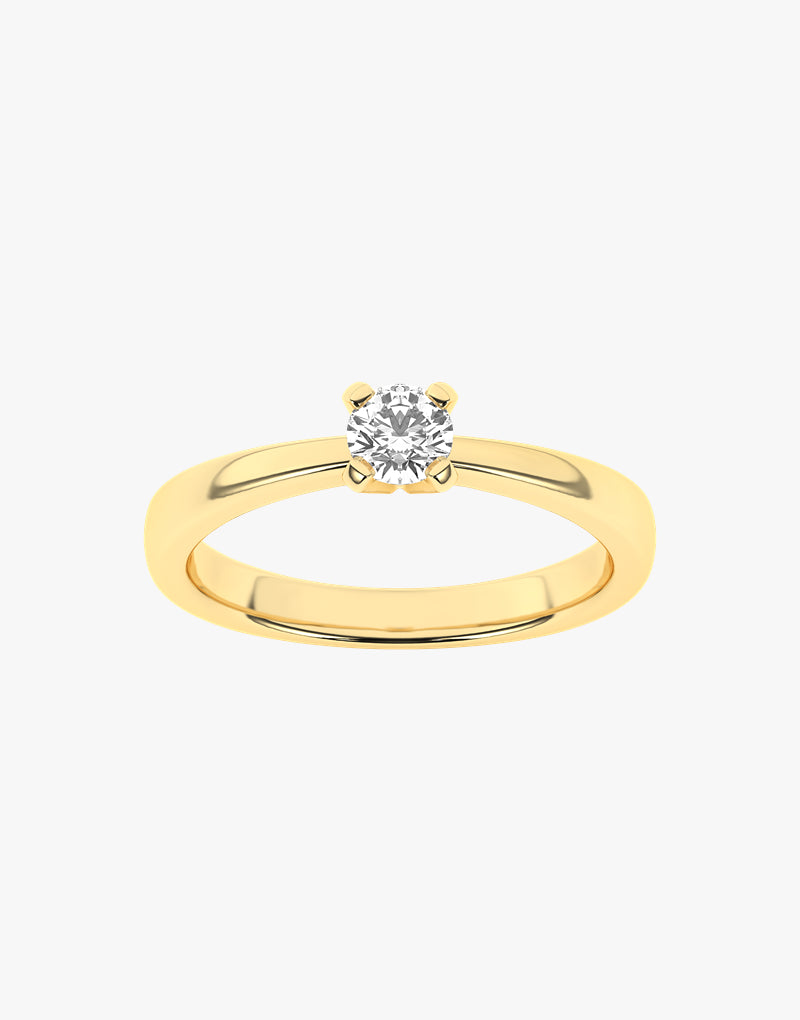 Złoty pierścionek zaręczynowy z brylantem od Venetia Jewels, elegancki i ponadczasowy design