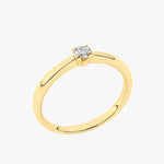 Złoty pierścionek zaręczynowy z brylantem od Venetia Jewels, elegancka biżuteria idealna na zaręczyny.