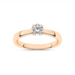 Złoty pierścionek zaręczynowy z brylantem od Venetia Jewels, klasyczny design z błyszczącą diamentową główką