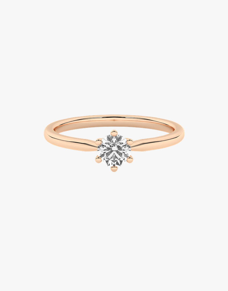 Złoty pierścionek zaręczynowy z brylantem od Venetia Jewels w eleganckim, prostym designie