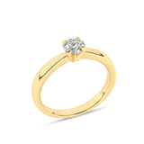 Złoty pierścionek zaręczynowy z brylantem, elegancka biżuteria od Venetia Jewels