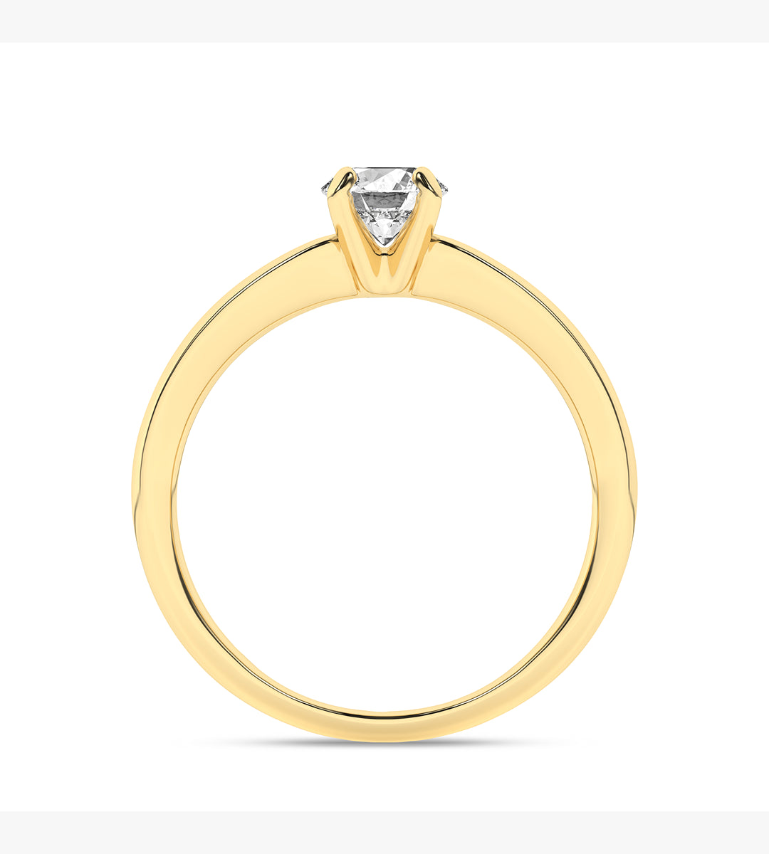 Złoty pierścionek zaręczynowy z brylantem od Venetia Jewels z eleganckim, prostym designem